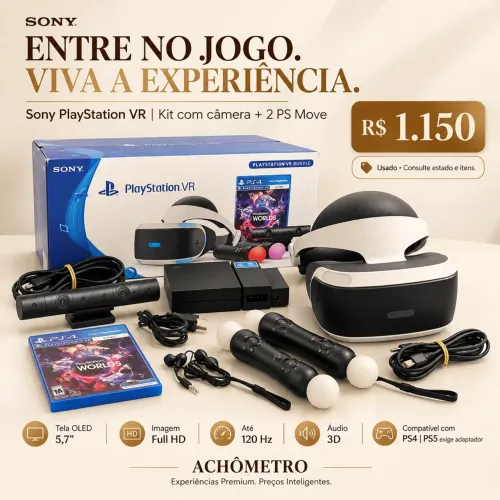 SONY PLAYSTATION VR ? KIT COM ACESSÓRIOS