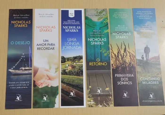 Coleção de Marcadores de Página de Nicholas Sparks