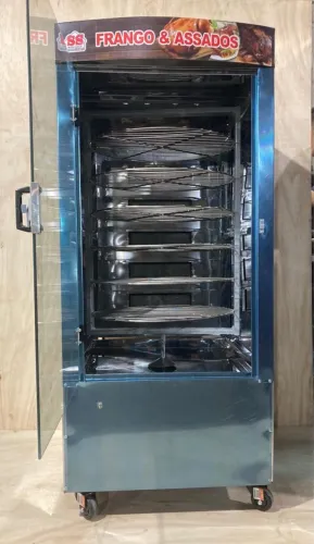 Máquina de frango giratória 120kg promoção pronta entrega
