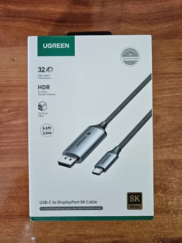 Cabo Ugreen DisplayPort DP p/ USB C - 2 Metros