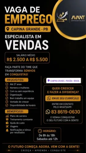 VAGA PARA VENDEDOR
