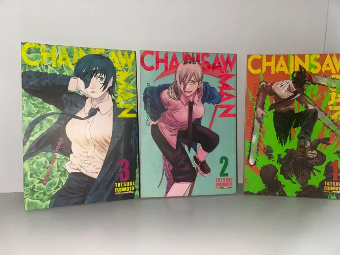 Mangá Chainsaw Man 1,2 e 3 Volumes
