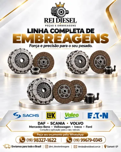 KIT EMBREAGEM PARA VAN, ÔNIBUS, CAMINHÃO, MÁQUINA