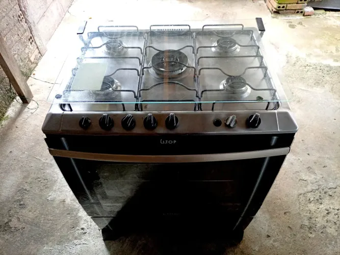 Fogão 5 bocas elétrico mais forno