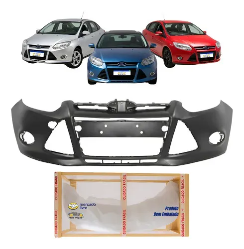 Parachoque Dianteiro Ford Focus 2014 2015 S Se Hatch Sedan Preto