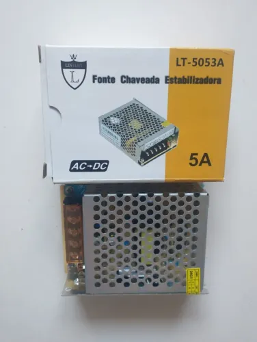 Fonte Chaveada Colmeia 12V 5A - Lintian LT-5053A - 60W - Bivolt 100-240V - p/ CFTV Fita LE
