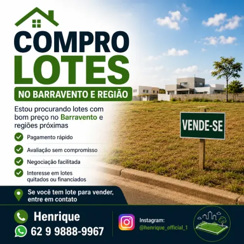 COMPRO LOTES NO BARRAVENTO E REGIÃO