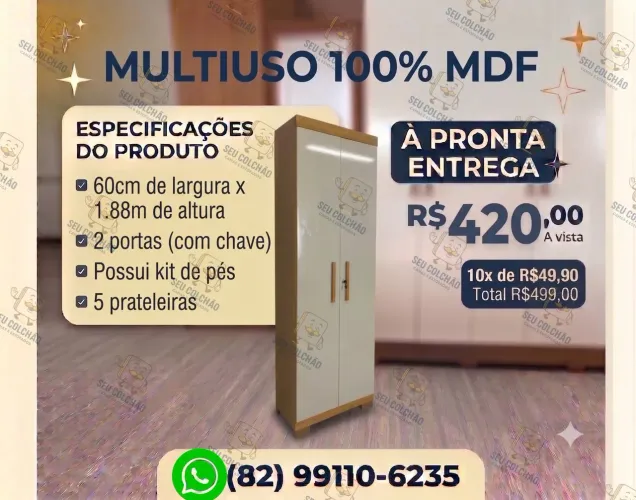 Multiuso 2 portas C/chave à pronta entrega 