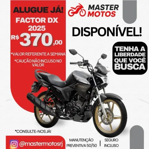 Moto disponível para locação