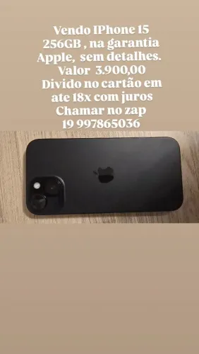 Iphone 15 256gb na garantia Apple