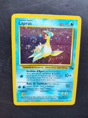 Lapras Fóssil Holográfico Português Original Pokémon TCG