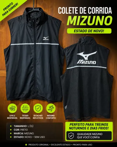 Colete Corta Vento Mizuno