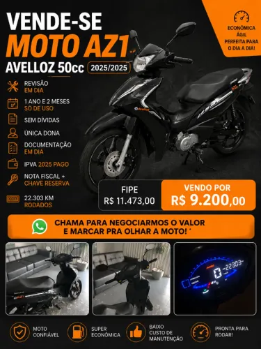Biz Avelloz 50cc Preta 2025/2025