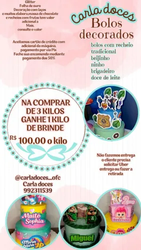 bolos doces