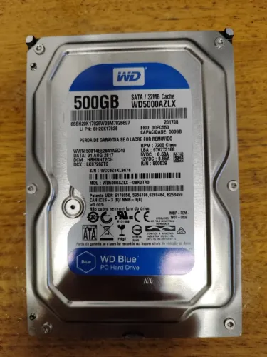 Interno Western Digital Wd Caviar Blue Wd5000aakx 500gb Azul