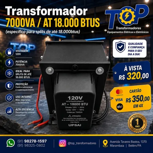 Transformador 7.000va - 127v / 220v 