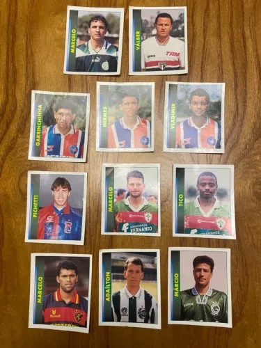 Lote de figurinhas da Panini Campeonato Brasileiro 1996