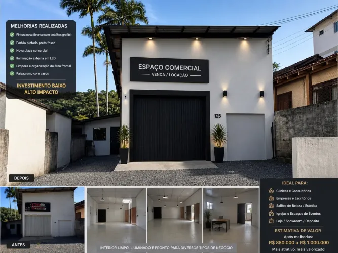 ? Espaço Comercial para Locação - Centro de Blumenau