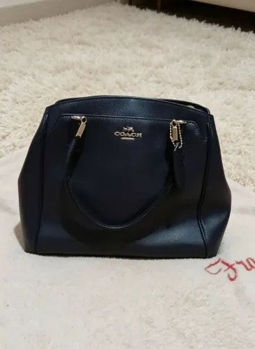 Bolsa coach original azul couro comprada no Japão com nf  acompanha alça 26 alt e 30 compr