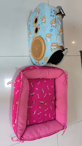 Cama e bolsa para transportar pet