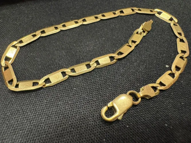 Pulseira Piastrine de ouro 4.64g 18k procedência garantia eterna