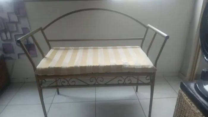 Baco de ferro trabalhado raridade para 2 pessoas namoradeira