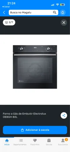 Vendo forno da Electrolux de embutir