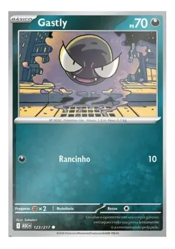 Gastly 123/217 Cosmos Holo (Heróis Excelsos)