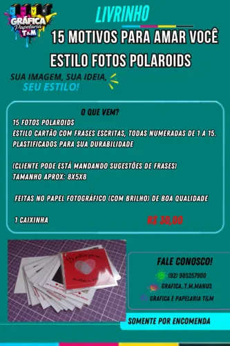 livrinho 15 motivos para amar você