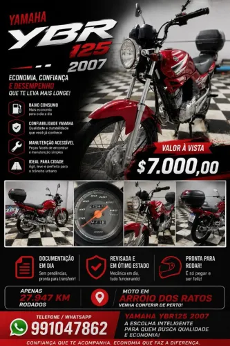 Vendo YBR 125, 2007