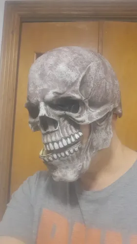 Máscara realista de Caveira em Látex - Terror Halloween