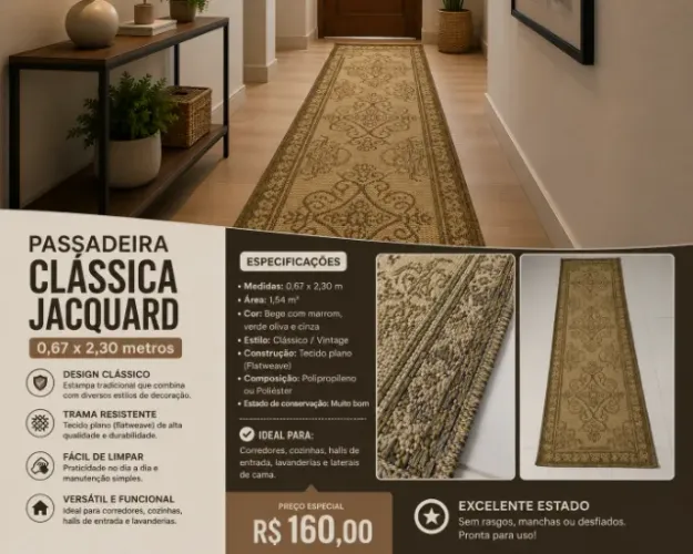 Passadeira Clássica Jacquard