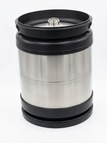 BARRIL DE AÇO INOX PARA CHOPP 50 litros, tipo EUROPEU, com sifão<br>