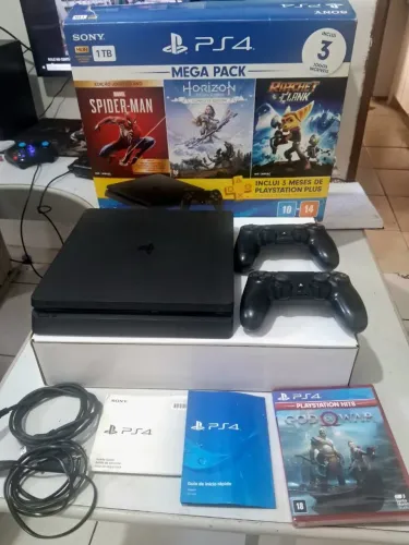 Ps4 slim 1 tb na caixa desbloqueado 