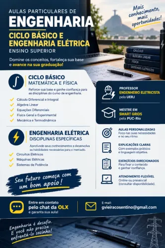 Aulas Particulares de Engenharia Elétrica, Cálculo e Física
