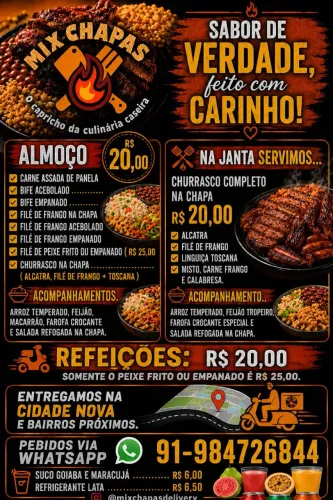 ALMOÇO DELIVERY E RETIRADA