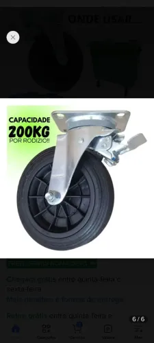 Vendo 4 rodas giratórias semi novas e ja com os parafusos