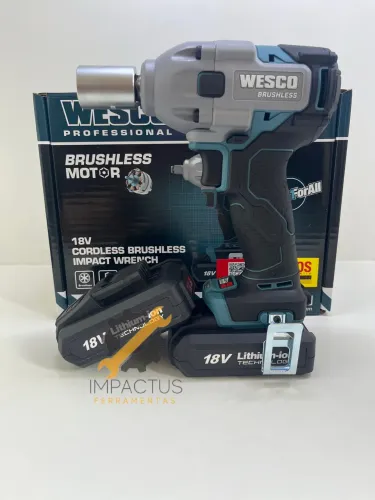 Chave de Impacto 18V 1/2 WESCO 2 BATERIAS
