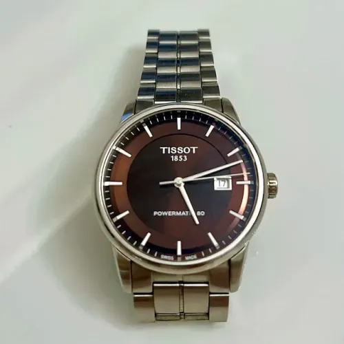 Relógio Tissot Luxury Powermatic 80 Automático Marrom Full Set