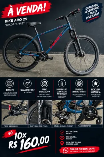 Bicicleta nova aro29 freio hidráulico