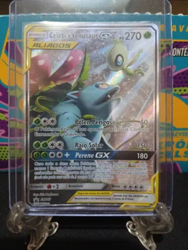 Carta Pokémon Celebi e Venusaur-Gx