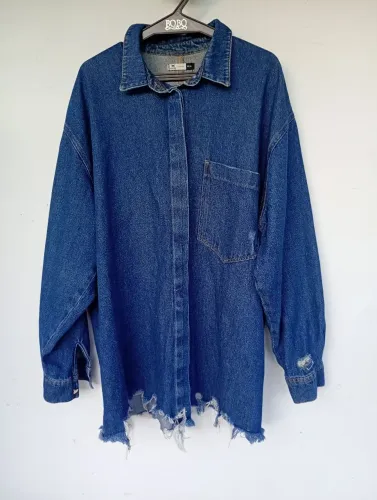 Camisa Jeans Hering oversize