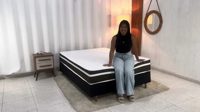 Cama box casal molas ensacadas espuma d28