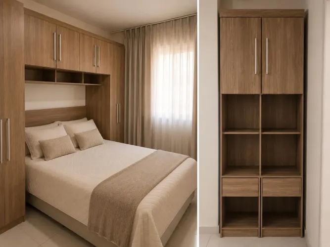 Armário casal + cama de casal