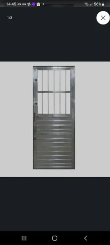 Porta alumínio brilhante Basculante, Social ou Palheta 80x210m