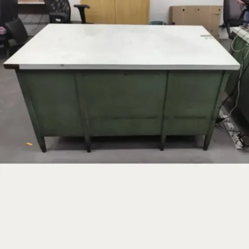 Mesa Escrivaninha Industrial Madeira Com Gavetas Vintage 1,40 X 0,80