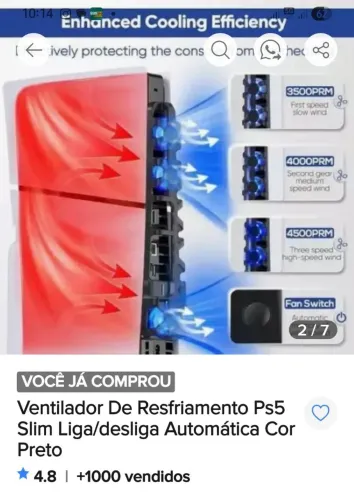Ventilador para ps5