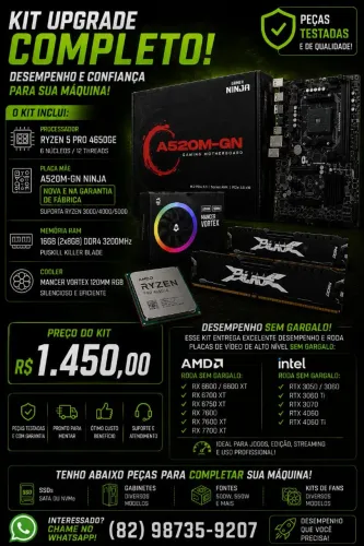 Kit Ryzen 5 16gb 3200mhz cooler
