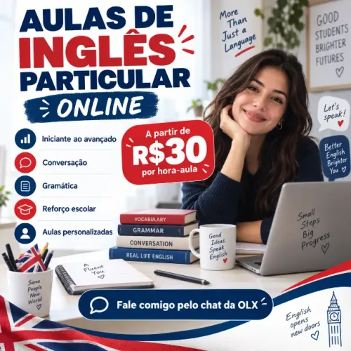 AULAS PARTICULARES DE INGLÊS ? A partir de R$30/h VALOR PROMOCIONAL