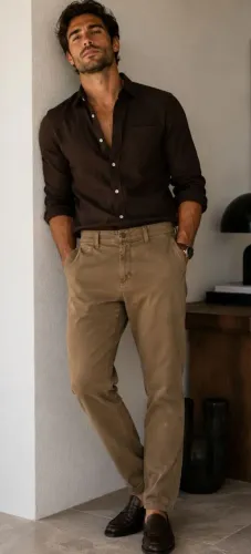 Calça Marrom N° 42, bonita, original, bem confortável, tecido macio.